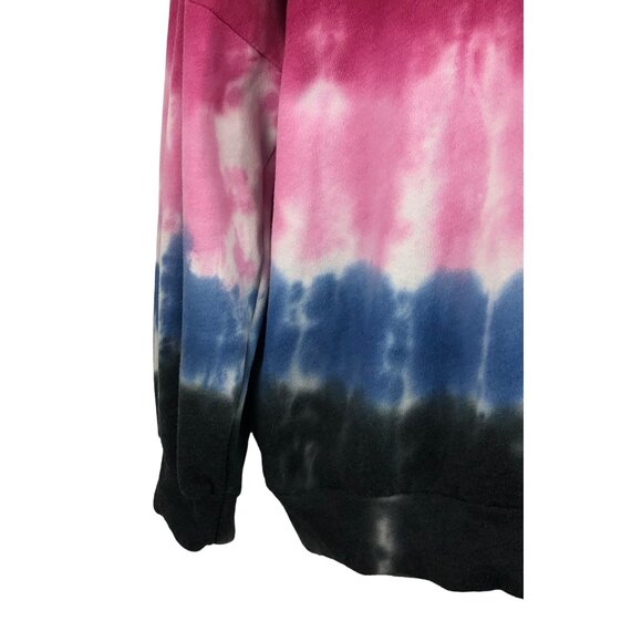 Blue Buttercup Women's Size Medium Multicolor Tie Dye Vneck  Pullover Sweatshirt - Picture 3 of 5